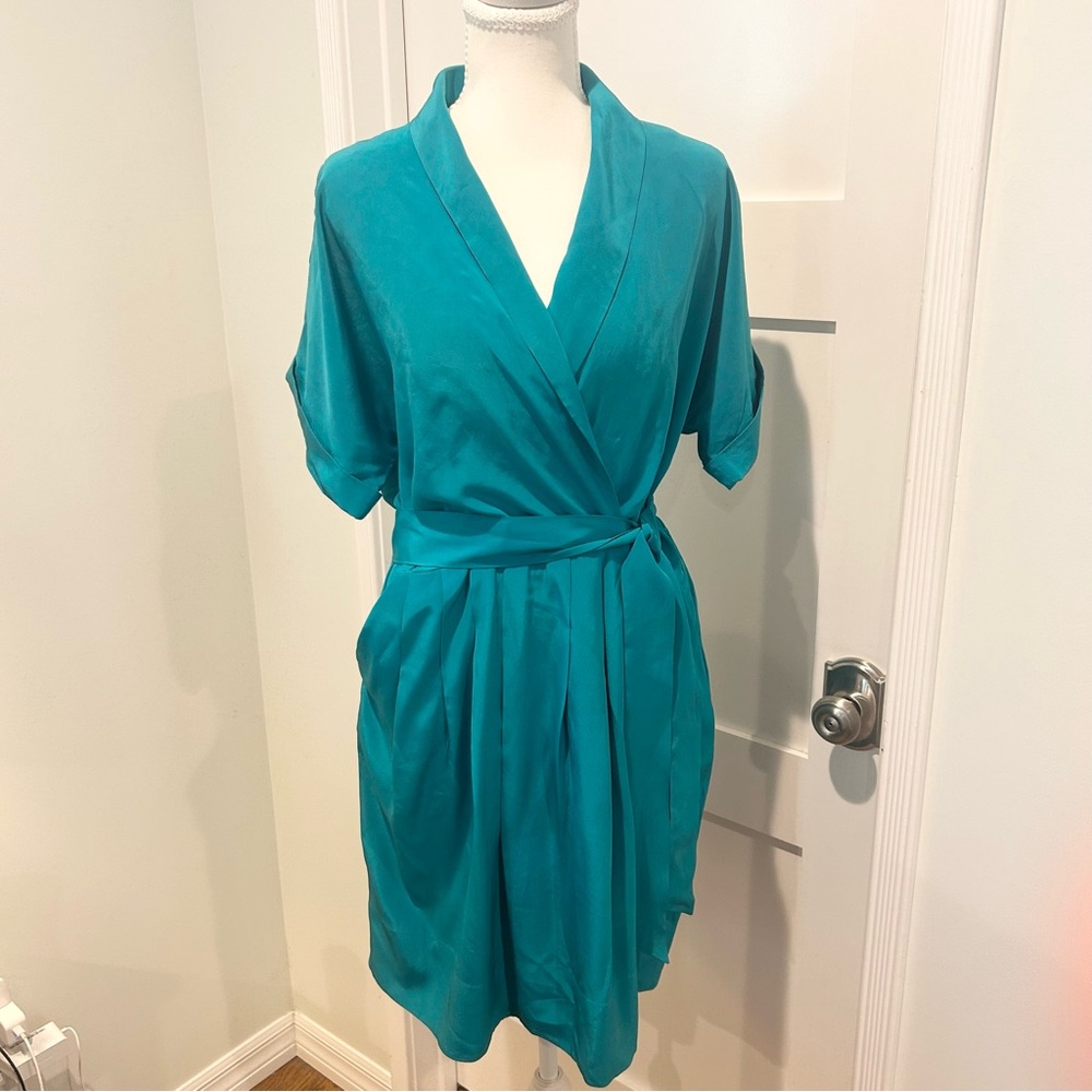 BCBGMaxAzria Silk Wrap Dress